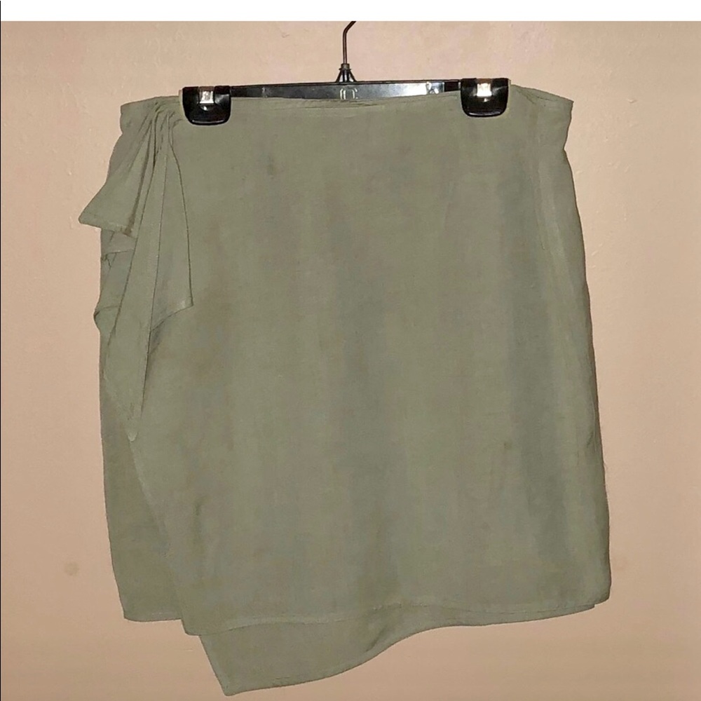 KORS by Michael Kors Linen Wrap Skirt